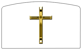 DACRO-510-GD-WT Gold Single Cross White